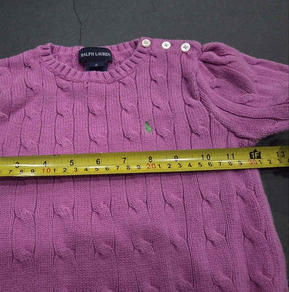 Ralph Lauren Pink Cable Knit Sweater Sz.6 - Picture 6 of 9